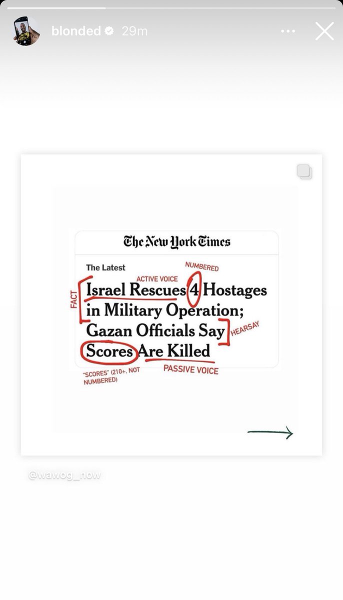 Frank Ocean’s Instagram story right now