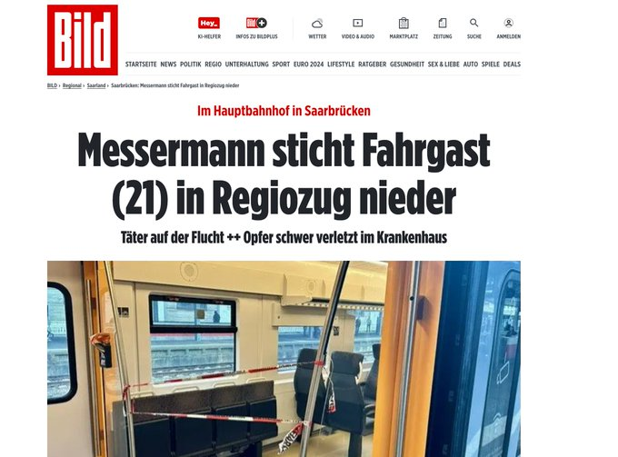 MixeDKD's tweet image. Die Regierung fördert eine Migrationspolitik, die unsere Sicherheit gefährdet. Der Messerangriff im Regiozug ist ein weiterer Beweis für das Versagen dieser Politik. Wann schützt die Regierung endlich ihre Bürger? 🚨🔪 #Migrationspolitik #Regierung #Versagen #Deutschland