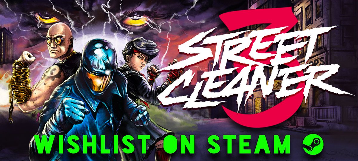 Announcing the latest entry in the Street Cleaner saga! More stages, more bosses, more playable characters, more bangin' Street Cleaner tracks, just MORE!  Add to your Wishlist to stay up to date, it helps tremendously! streetcleaner3.com