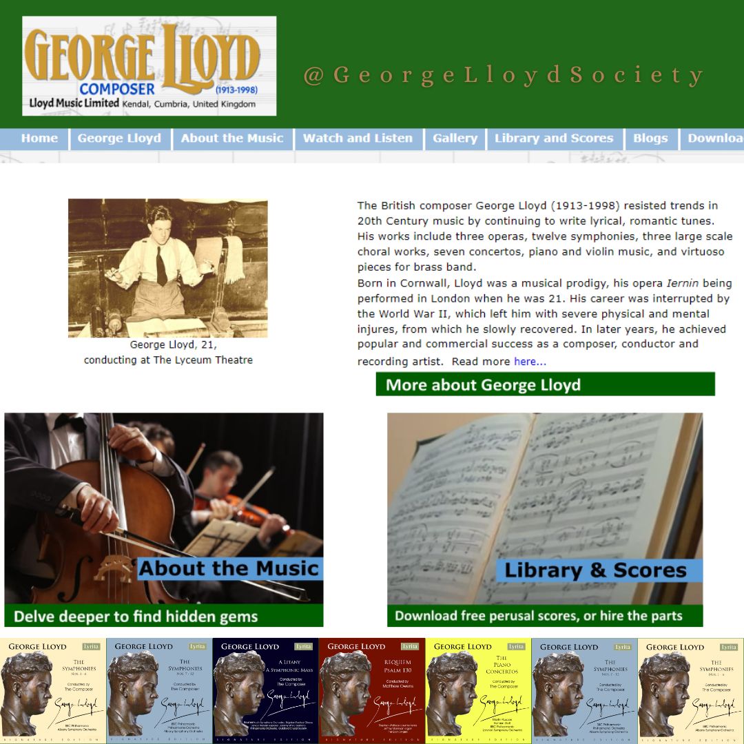 GLloydcomposer's tweet image. If you have been enjoying learning about George Lloyd, head over to the official George Lloyd website. You can find the full biography, gallery and much much more on their website, or you can check out there social media!
@georgelloydsociety

Link to website in bio!
#composer