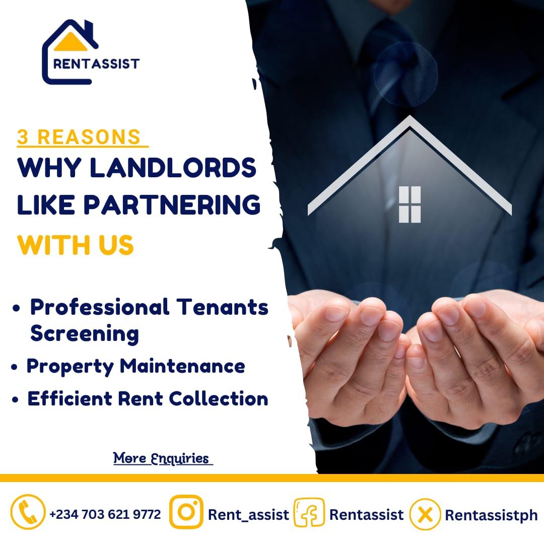 RentAssistPH's tweet photo. Are you wondering why landlords love partnering with us? 

Here are 3 reasons why:

1️⃣ Professional Tenant Screening
2️⃣ Property Maintenance
3️⃣ Efficient Rent Collection

Partner with us and enjoy stress-free property management!

#rentassistph #thefederalgovernment #verydarkman https://t.co/aJamZNTRG1