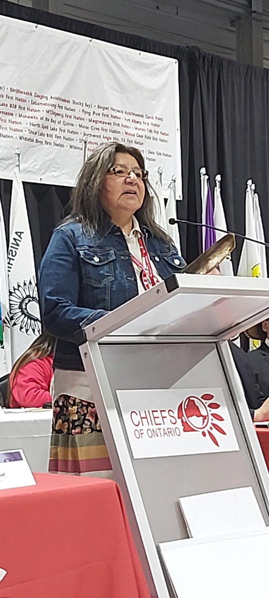 AIAI (@aiai_comms) on Twitter photo Anna Betty addresses those gathered at the <a href="/ChiefsofOntario/">Chiefs of Ontario</a> #cooaca2024 "My first role is being a mother and a grandmother" Anna Betty addresses those gathered at the <a href="/ChiefsofOntario/">Chiefs of Ontario</a> #cooaca2024 "My first role is being a mother and a grandmother"