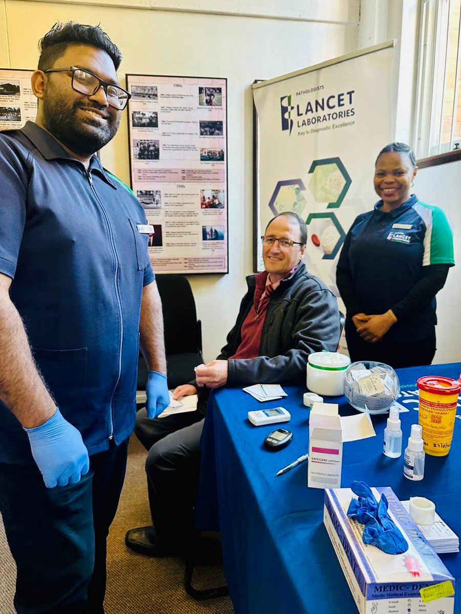 LancetLab_ZA's tweet photo. Lancet Lab @ Pietermaritzburg College, KZN. Staff wellness day, point of care testing provided.
#LancetLabCares
#LancetLabSiyakhathala
#LancetLabGeeOm
#LancetLabReaKgathala
#LancetLabSiyaninakekela
#KeyToDiagnosticExcellence https://t.co/5PoxmaiGdY