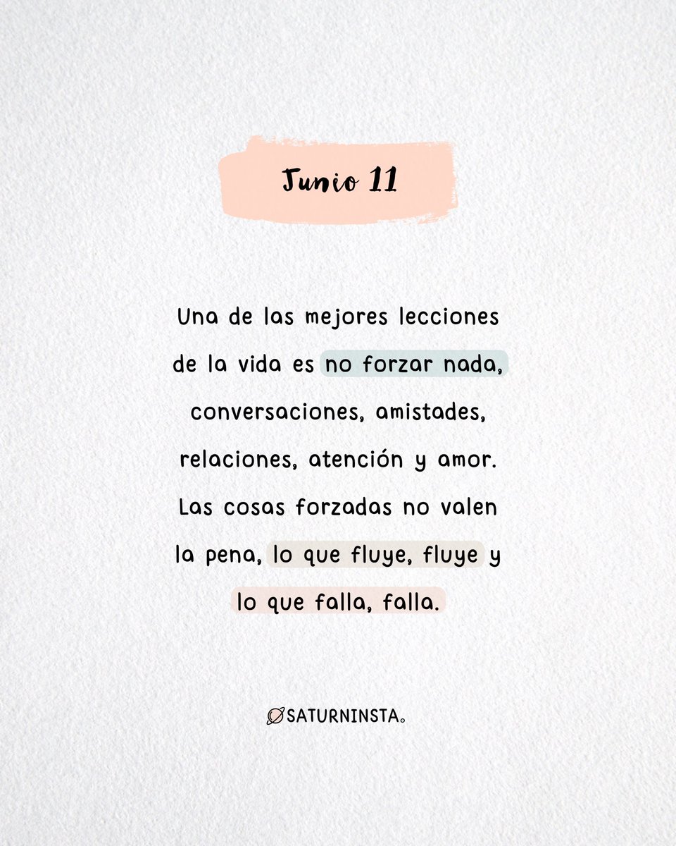 Recuerda, NO forzar nada. 🫵🏼✨