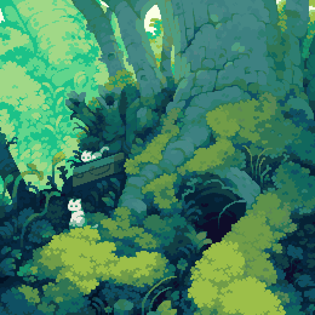 Enchanted woods ✨🌿

#Pixelart