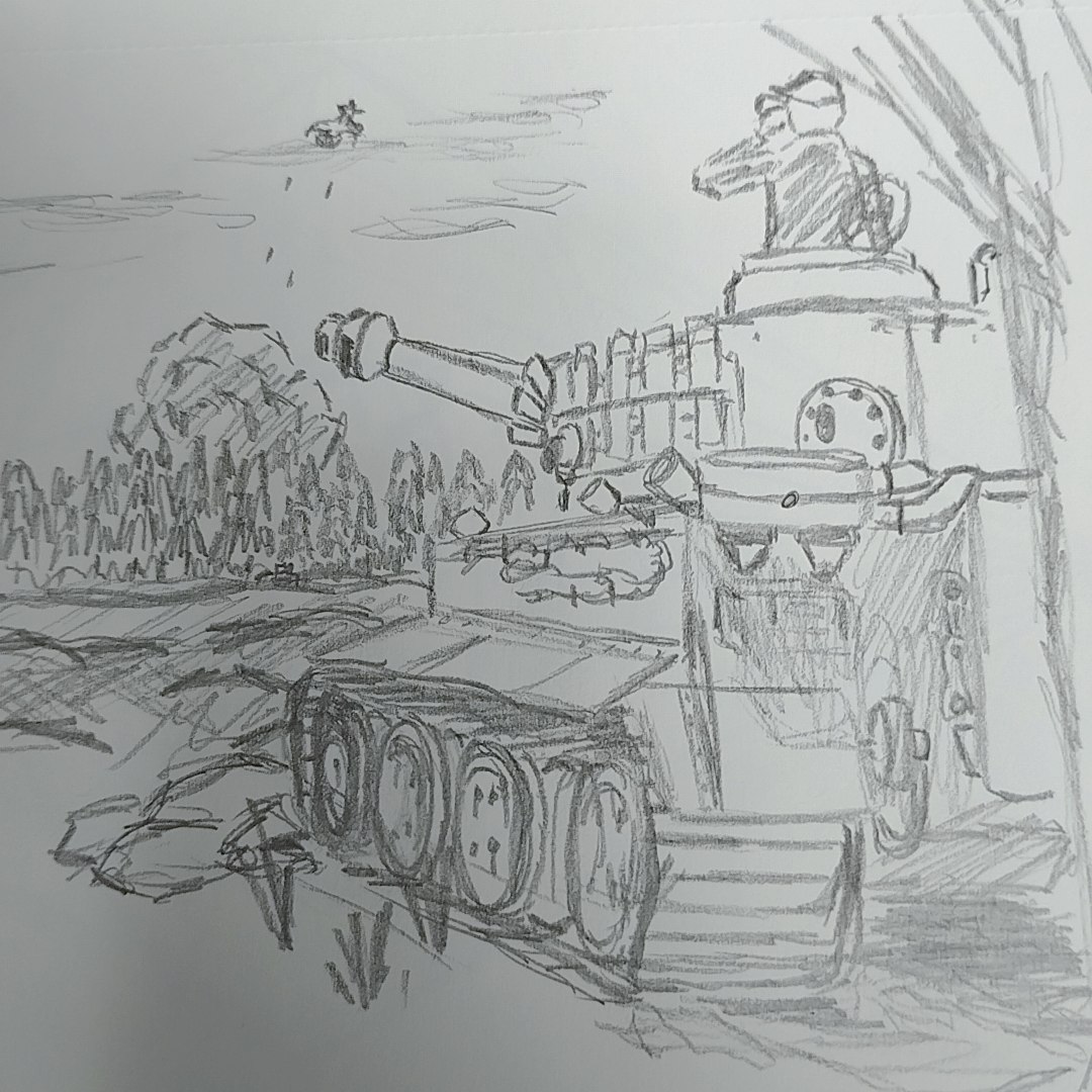 Dudam2137's tweet photo. German kittens #tank #German  #sketch #sketches #art https://t.co/Jrq6UERdqR