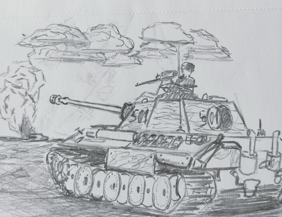 Dudam2137's tweet photo. German kittens #tank #German  #sketch #sketches #art https://t.co/Jrq6UERdqR