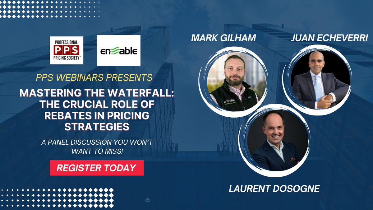 Mark your calendars for our next live webinar! Join our speakers as they discuss the role of rebates in pricing strategies. Register Here: lnkd.in/eEQHByxY