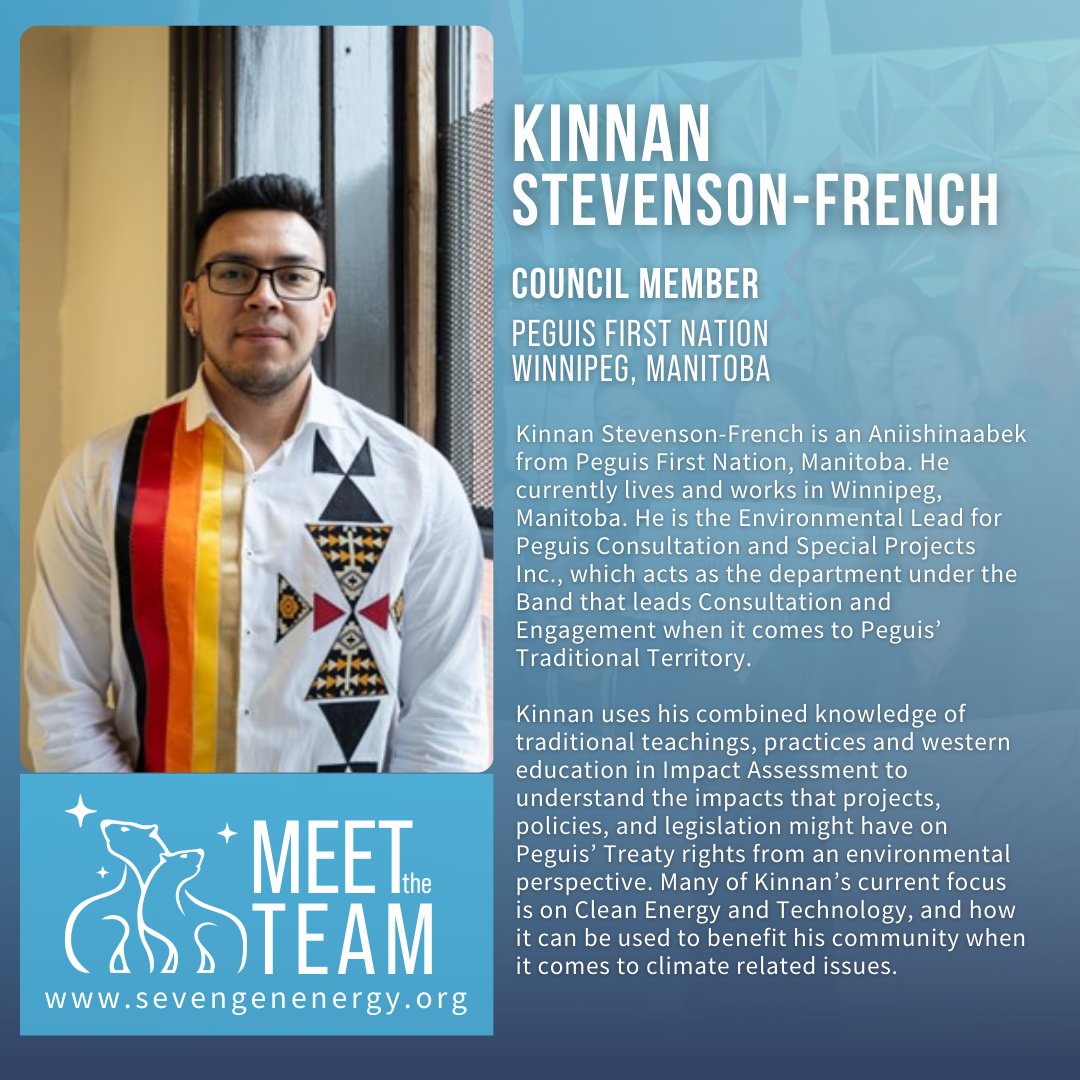 studentenergy's tweet photo. ☀️ Introducing the Council Member Kinnan Stevenson-French, from Peguis First Nation!🍃
Visit https://t.co/LUwftMp7d9 for more information and to apply to attend! Stay tuned for more updates on SevenGen 2024!
#SevenGen2024 #SevenGen #StudentEnergy #ImaGENation https://t.co/YjgMHKqaKq