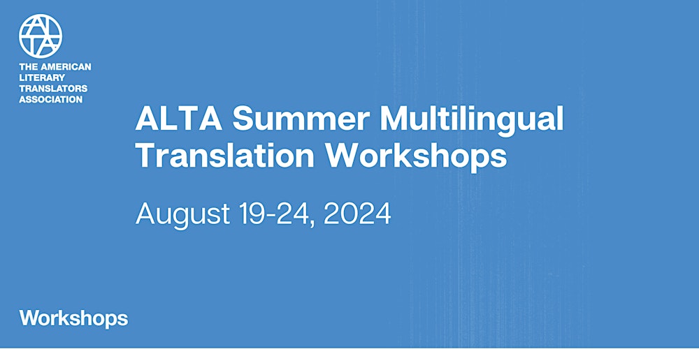 LitTranslate's tweet photo. There are just 7 slots left for the Multilingual Translation Workshops, which connect 6 translators (at any point in their careers!) with 1 workshop leader over Zoom. Don't miss your chance to workshop with these stellar leaders this August! https://t.co/tUo6k5inWL https://t.co/4yiKQRlBgk