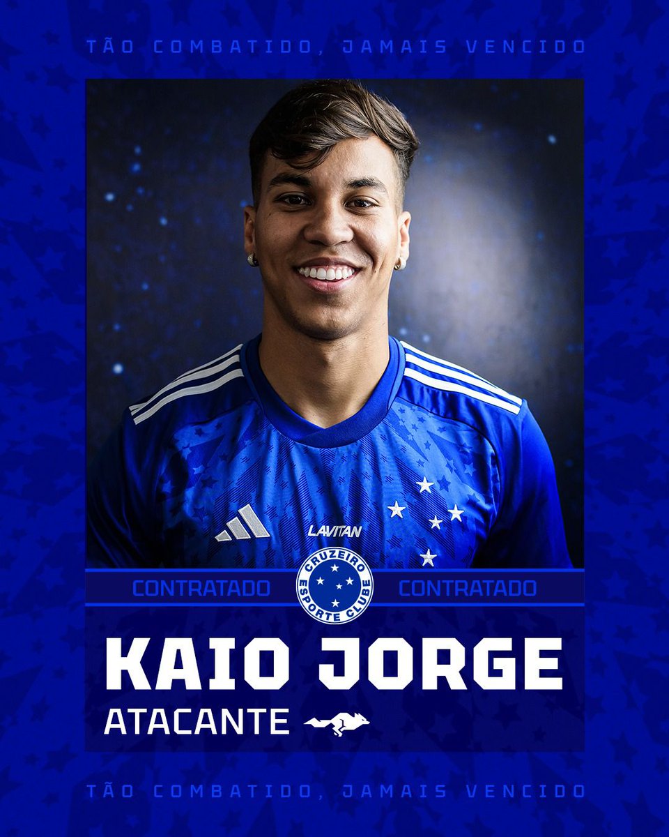 SEJA BEM-VINDO, KAIO JORGE! ✍️💙

O atacante de 22 anos é o novo reforço do Cruzeiro. O jogador chega do Juventus com contrato definitivo por cinco temporadas.

Que venham gols e sucesso com o manto celeste! ⚽