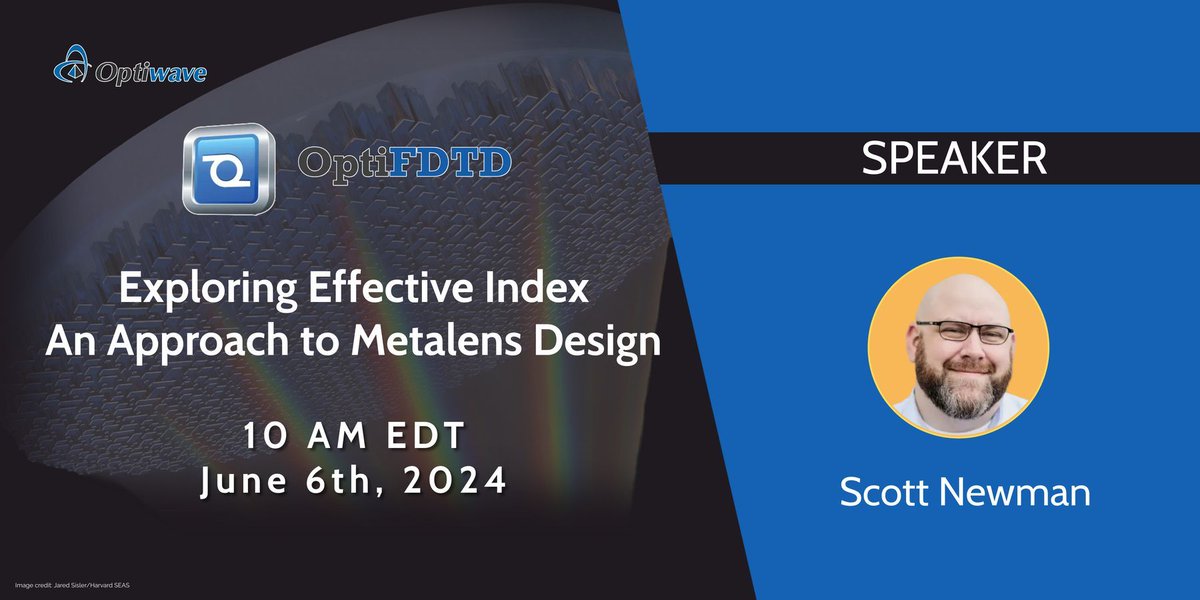 Webinar: "Exploring Effective Index: An Approach to Metalens Design,"
The webinar recording is now available on our webpage (buff.ly/3wv5Nah) and YouTube channel (buff.ly/3yQvp20).
Try our 30-day free evaluation version.