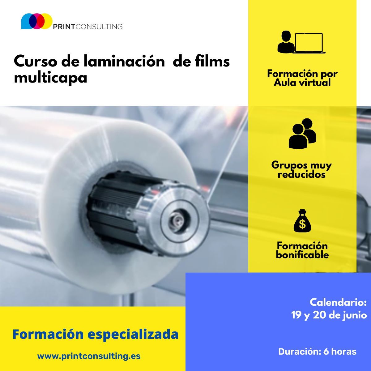 Print_Consult's tweet photo. Capas de innovación: el Proceso de Obtención de Films Multicapa (LAMINACIÓN) 
Curso enfocado a controlar el proceso de elaboración del films multicapa para aplicaciones de envase flexible
⏩ https://t.co/4sJP6sr8LT 
#packaging #envase #embalaje #flexografía #laminados #formacion https://t.co/9ZOSmXhYtZ