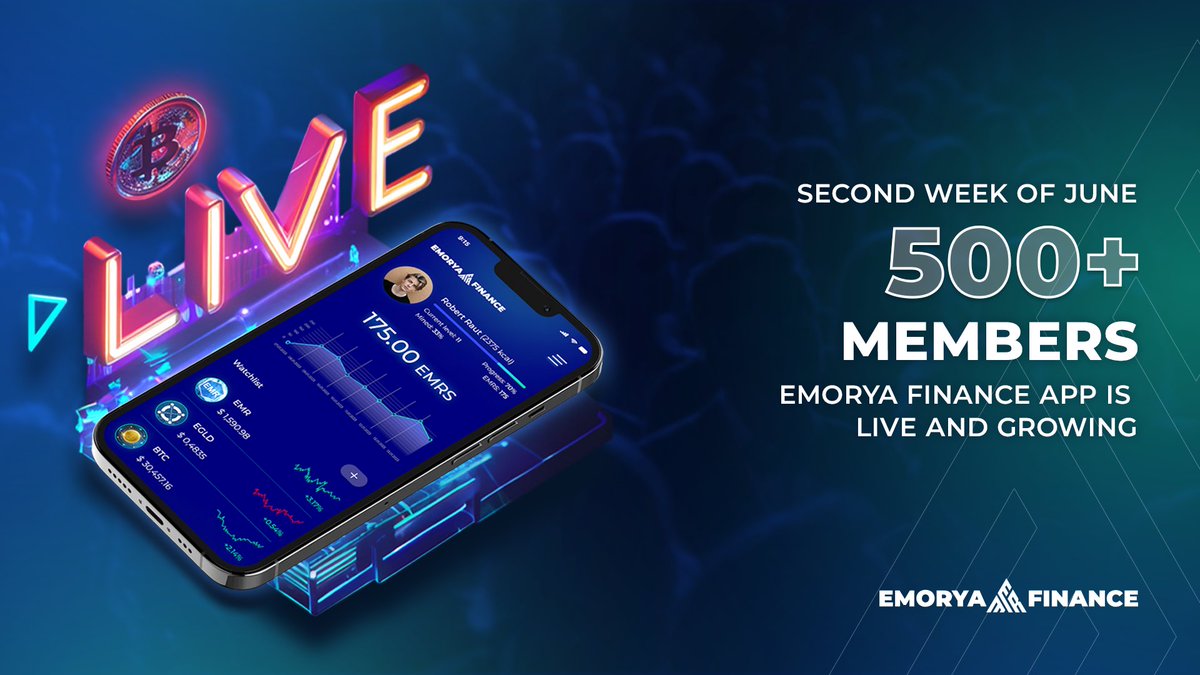 EmoryaFinance's tweet image. 🟢Emorya Finance App is live for partners, ambassadors and NFT holders.

📲We currently have over 500 users. 
Everything is working as planned, and we will soon be ready for a full release. 

👀Stay tuned!

#crypto #livetoearn #blockchain @xPortalApp @MultiversX