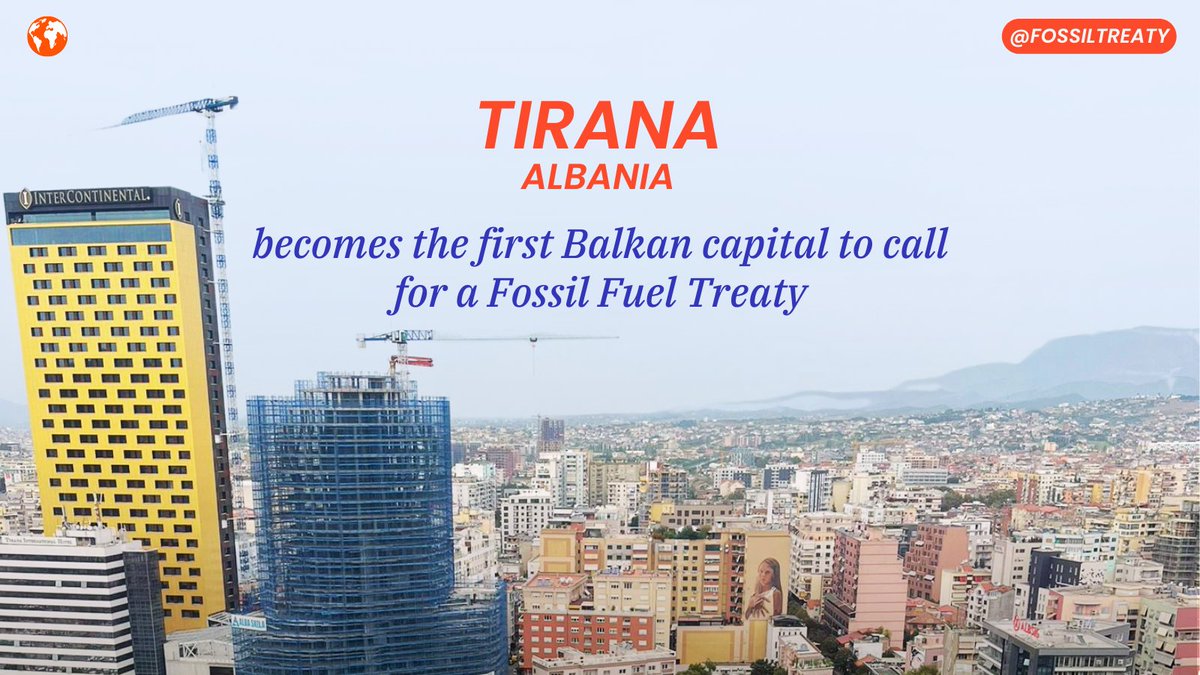 The first Balkan capital endorses the call for a #FossilFuelTreaty!