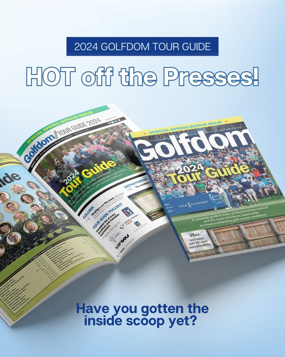 underhillcorp's tweet photo. Have you read the latest Golfdom Tour Guide yet? 👀 The 2024 edition, sponsored by Underhill, is PACKED with exclusive insights from top superintendents and MORE exciting inside scoops! Read now 👉 https://t.co/MMaQP5JDA8 https://t.co/16XSUXWQRY