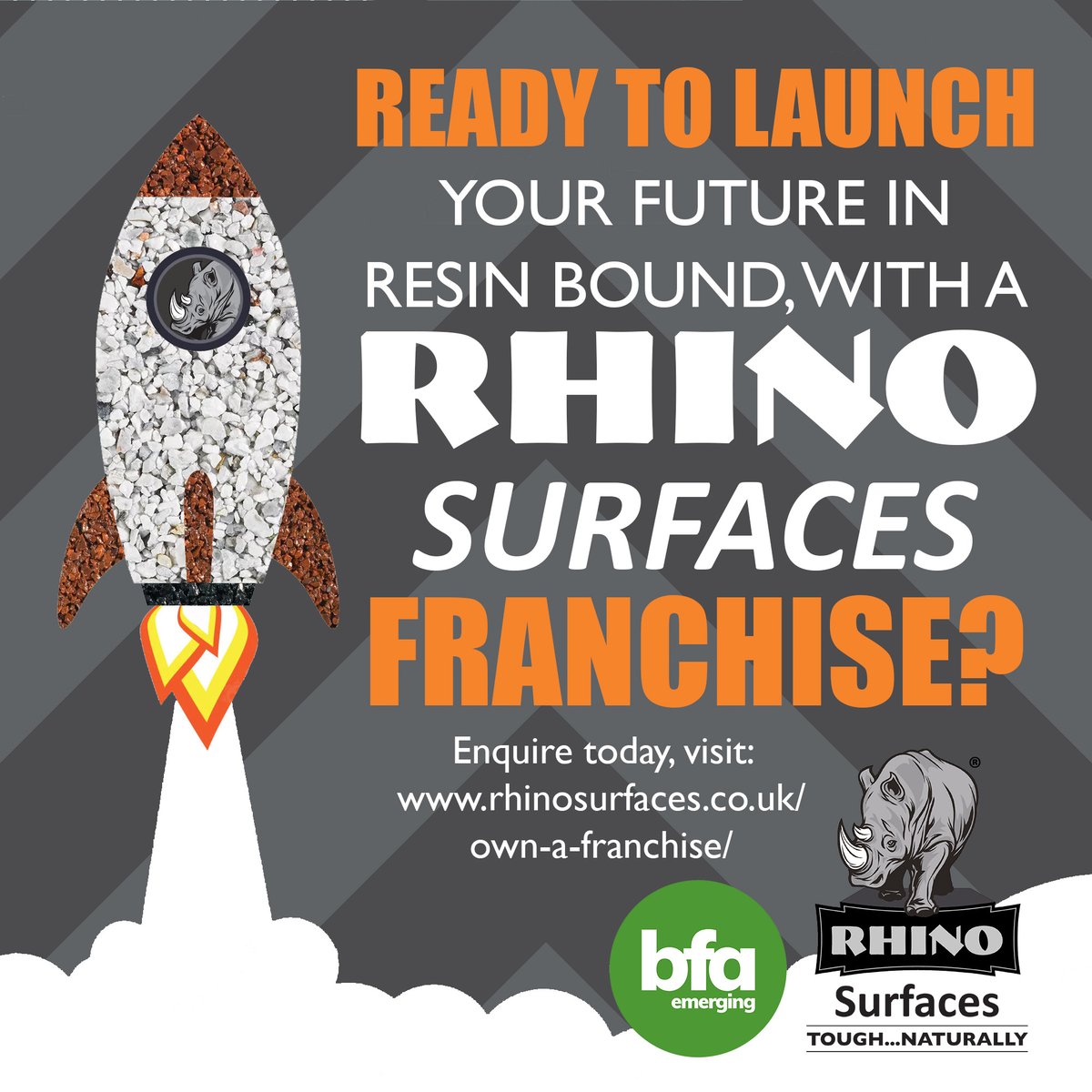 Rhino’s proven business model provides you with everything you need to start and run a successful and profitable resin bound business.  

Choose Rhino and Discover Innovation: rhinosurfaces.co.uk/own-a-franchis…

#Franchise #franchiseuk #franchiseopportunity #franchising #bfa #resinbounduk