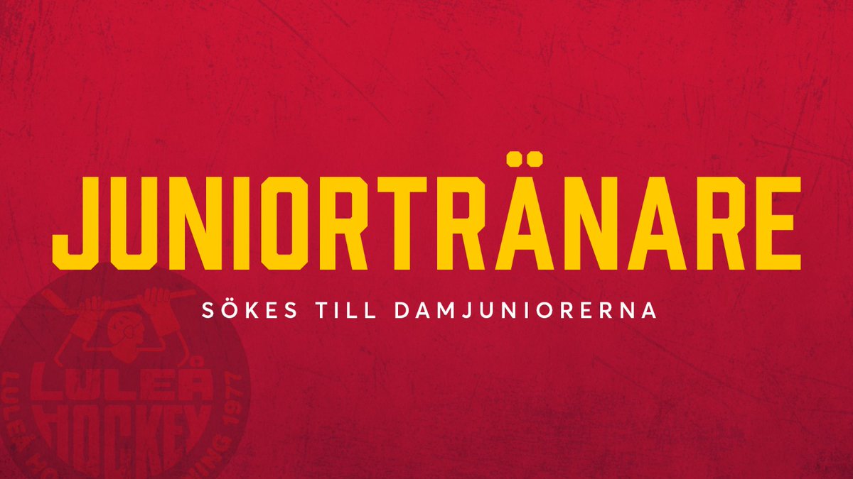 Luleå Hockey söker ny huvudtränare för damjuniorlaget. luleahockey.se/article/zqsase…

Läs mer på hemsidan och skicka in ansökan snarast.