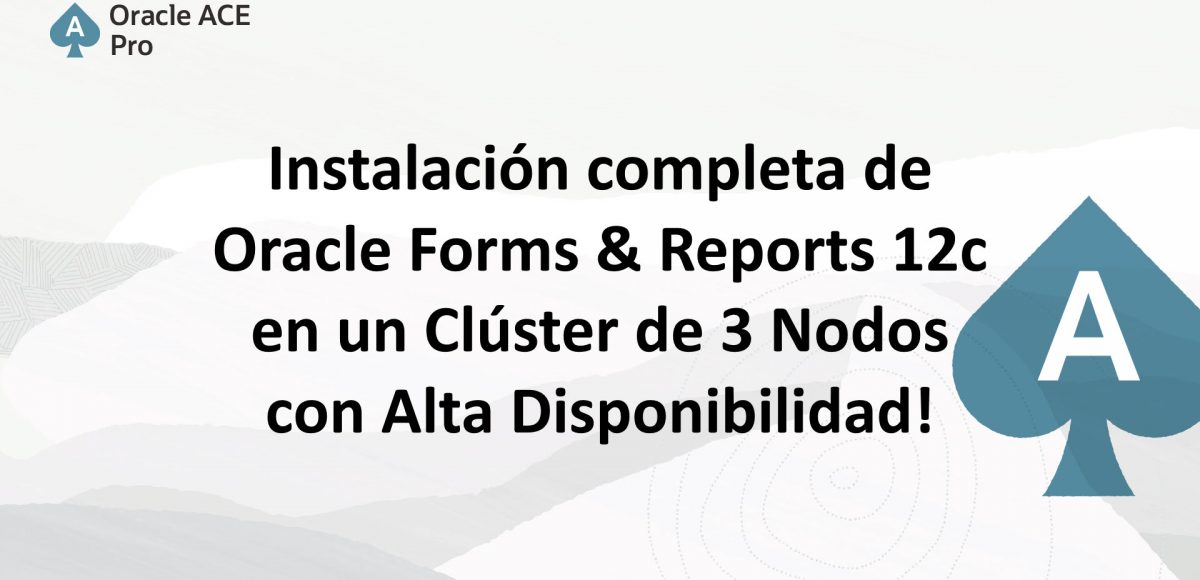 emmagr77's tweet image. Instalación completa de Oracle Forms &amp;amp; Reports 12c en un Clúster de 3 Nodos con Alta Disponibilidad!

oracle-max.com/oracle-forms-r…

#oracle #oracleFormsAndReports #oraclemax
