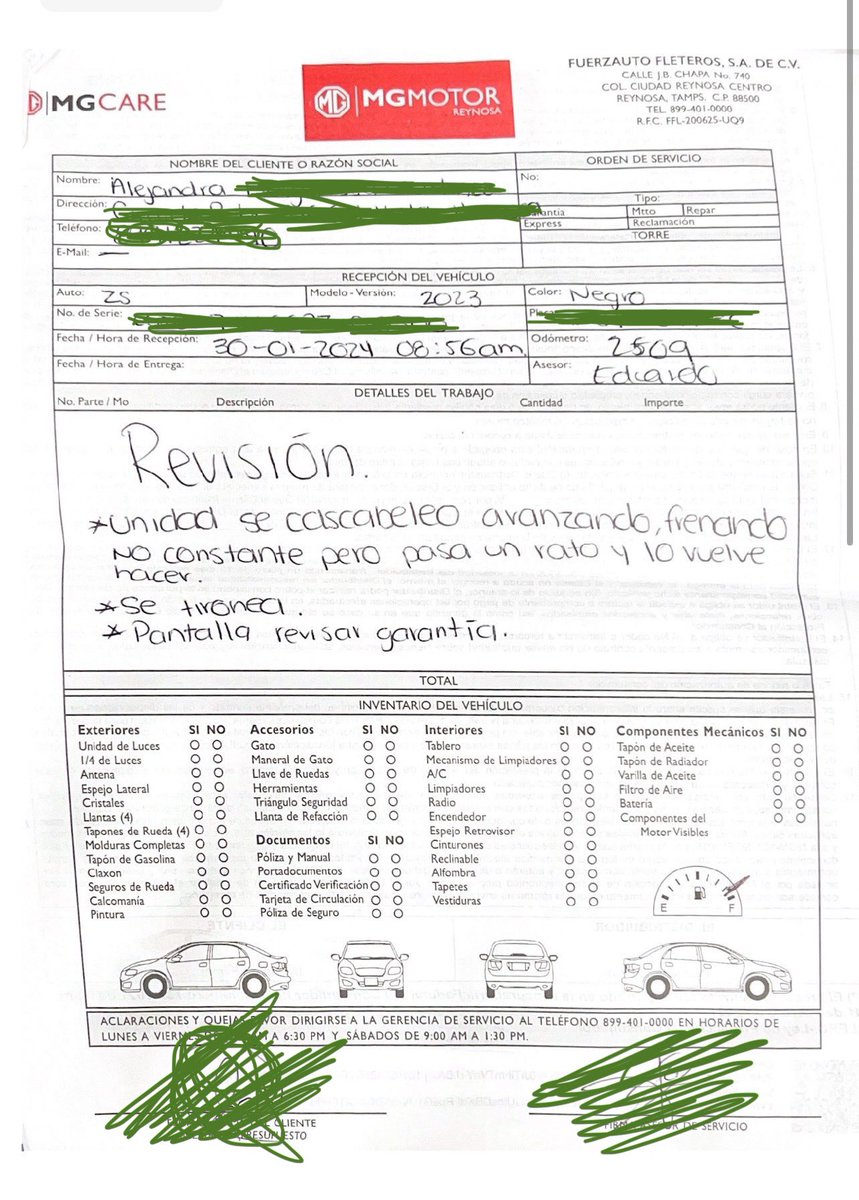 alececcopieri's tweet photo. @AtencionProfeco La Orden de servicio donde “segun” la revisaron, pero NO me resolvieron nada como siempre, el gerente seguía sin estar disponible para atenderme https://t.co/IuKvWMRdnc