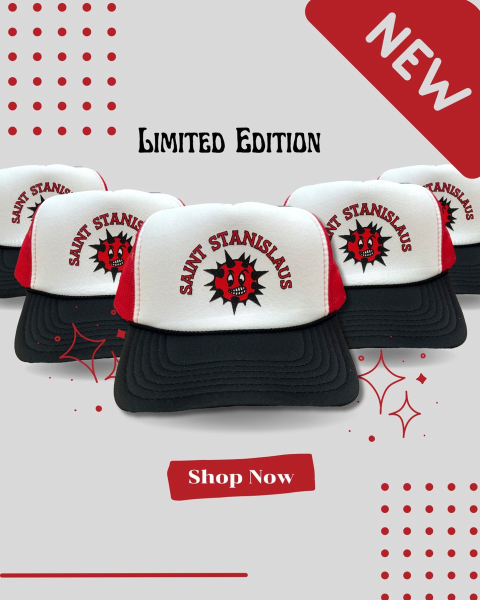 StanislausRocks's tweet image. New Arrival Alert!
Check out our limited edition Saint Stanislaus retro hat! 🧢✨
Get yours now before they're gone!
sscrockshop.com/collections/ne…