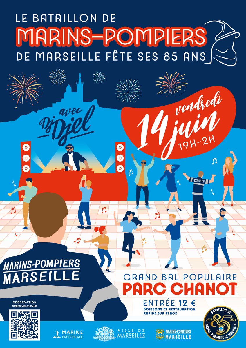 MarinsPompiers's tweet photo. #evenement  🎉
N'oubliez pas, le 14 juin nous fêterons nos 85 ans lors d'un grand bal populaire au parc Chanot!

2 possibilités pour vous joindre à nous:

➡️En réservant vos places pour vous et vos amis sur: https://t.co/ZxLdrdDtKR
➡️ou en achetant vos billets sur place. https://t.co/fIemofM4a2
