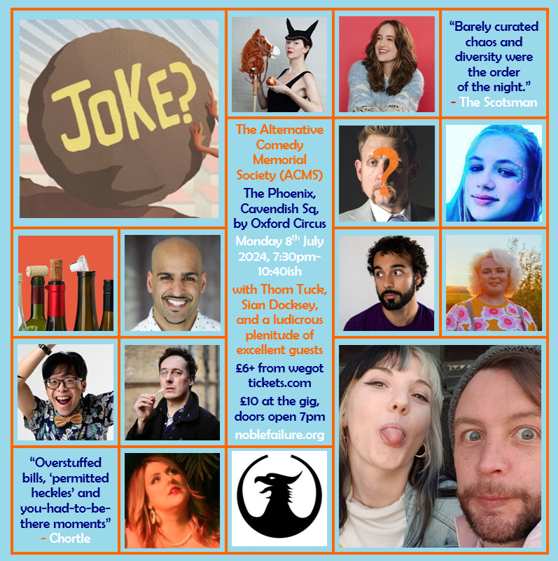 ACMS (@altcommemsoc) on Twitter photo #ACMS
📅Monday 8th July, 7:30pm
🏰<a href="/ThePhoenix_W1/">The Phoenix</a>
🎟️£6/£8/£13(🍷) from wegottickets.com/event/624268/
😻hosted by @siandocksey and <a href="/turlygod/">thom tuck. purveyor of fine comedy.</a>, with Elf Lyons, <a href="/gracejarvisohno/">Grace Jarvis</a>, Mabel Read, <a href="/MrSamSee/">Sam See ⑅ 🇸🇬🏳️🌈</a>, our gig wife <a href="/VixLeyton/">Vix Leyton 🏴🏳️🌈</a>, AND MORE
🌈free guestlist for trans & NB folk, DM us your names #ACMS
📅Monday 8th July, 7:30pm
🏰<a href="/ThePhoenix_W1/">The Phoenix</a>
🎟️£6/£8/£13(🍷) from wegottickets.com/event/624268/
😻hosted by @siandocksey and <a href="/turlygod/">thom tuck. purveyor of fine comedy.</a>, with Elf Lyons, <a href="/gracejarvisohno/">Grace Jarvis</a>, Mabel Read, <a href="/MrSamSee/">Sam See ⑅ 🇸🇬🏳️🌈</a>, our gig wife <a href="/VixLeyton/">Vix Leyton 🏴🏳️🌈</a>, AND MORE
🌈free guestlist for trans & NB folk, DM us your names
