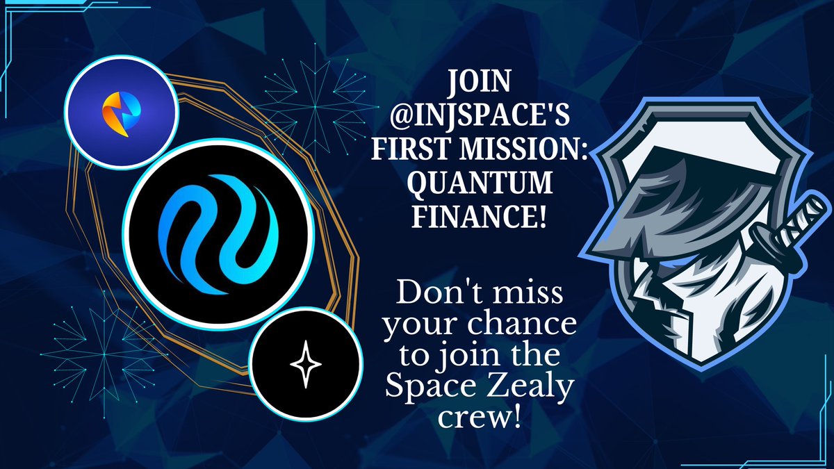 Kiyomi_Crypto's tweet photo. Join @injspace's first mission: Quantum Finance!
@QuantumFi_ is your launchpad to:
The mysteries of @QuantumFi_. Fuel your knowledge with exclusive events.
Don't miss your chance to join the Space Zealy crew!
#injective #QuantumFinance #SpaceNinjas #EarnRewards https://t.co/3Yh5BaxXQO