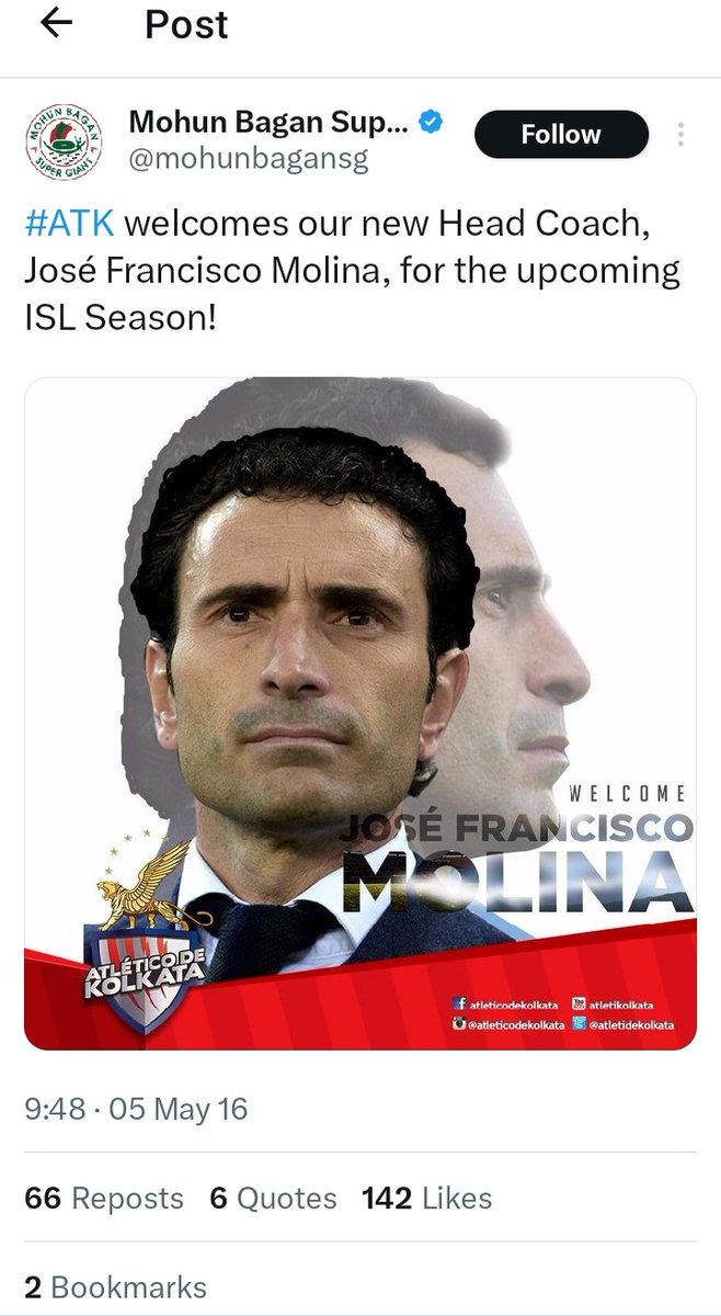 Suman01official's tweet photo. @MarcusMergulhao Welcome back MOLINA to #Kolkata after 8 yrs in your former FRANCHISE which has now changed their names 3 times since your departure
#ATK - #ATKMB - #MBSG https://t.co/u1ZWxCxMDE