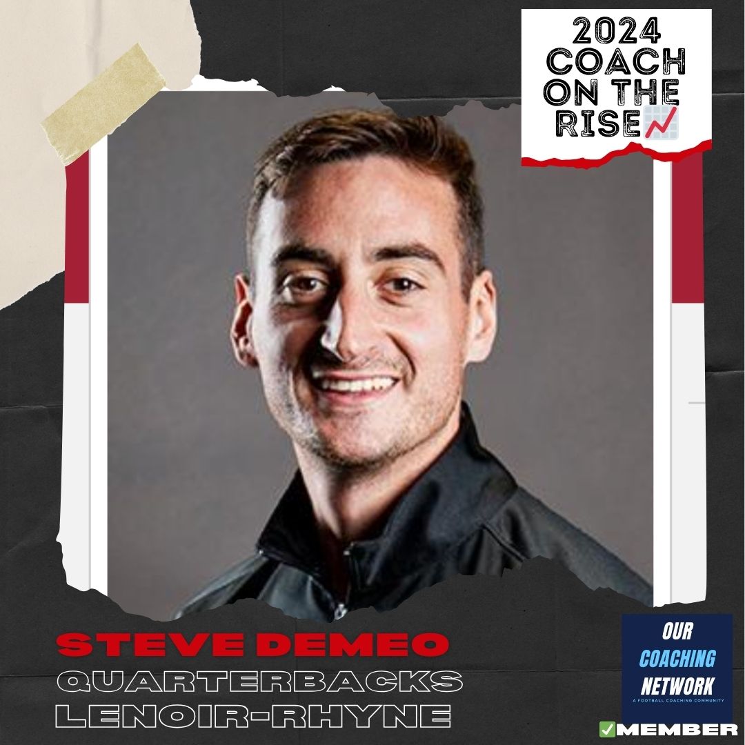 🏈D2 Coach on The Rise📈

@lrbearsfootball Quarterbacks Coach &amp; Pass Game Coordinator <a href="/CoachSDeMeo/">Steve DeMeo</a> is one of the Top Offensive Coaches in CFB✅

And he is a 2024 Our Coaching Network Top D2 Coach on the Rise📈

D2 Coach on The Rise🧵👇