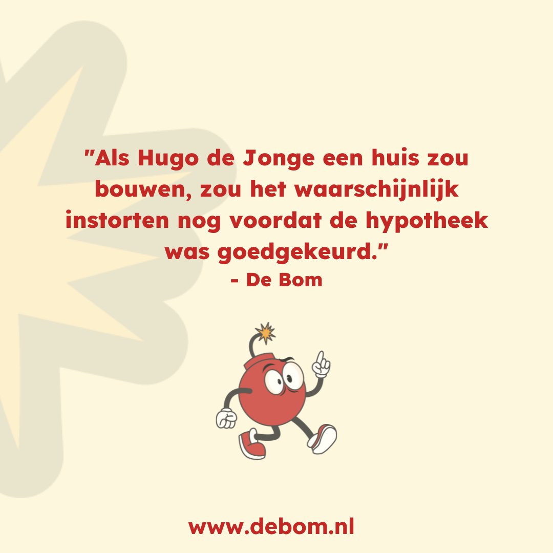 Als Hugo de Jonge een huis zou bouwen...