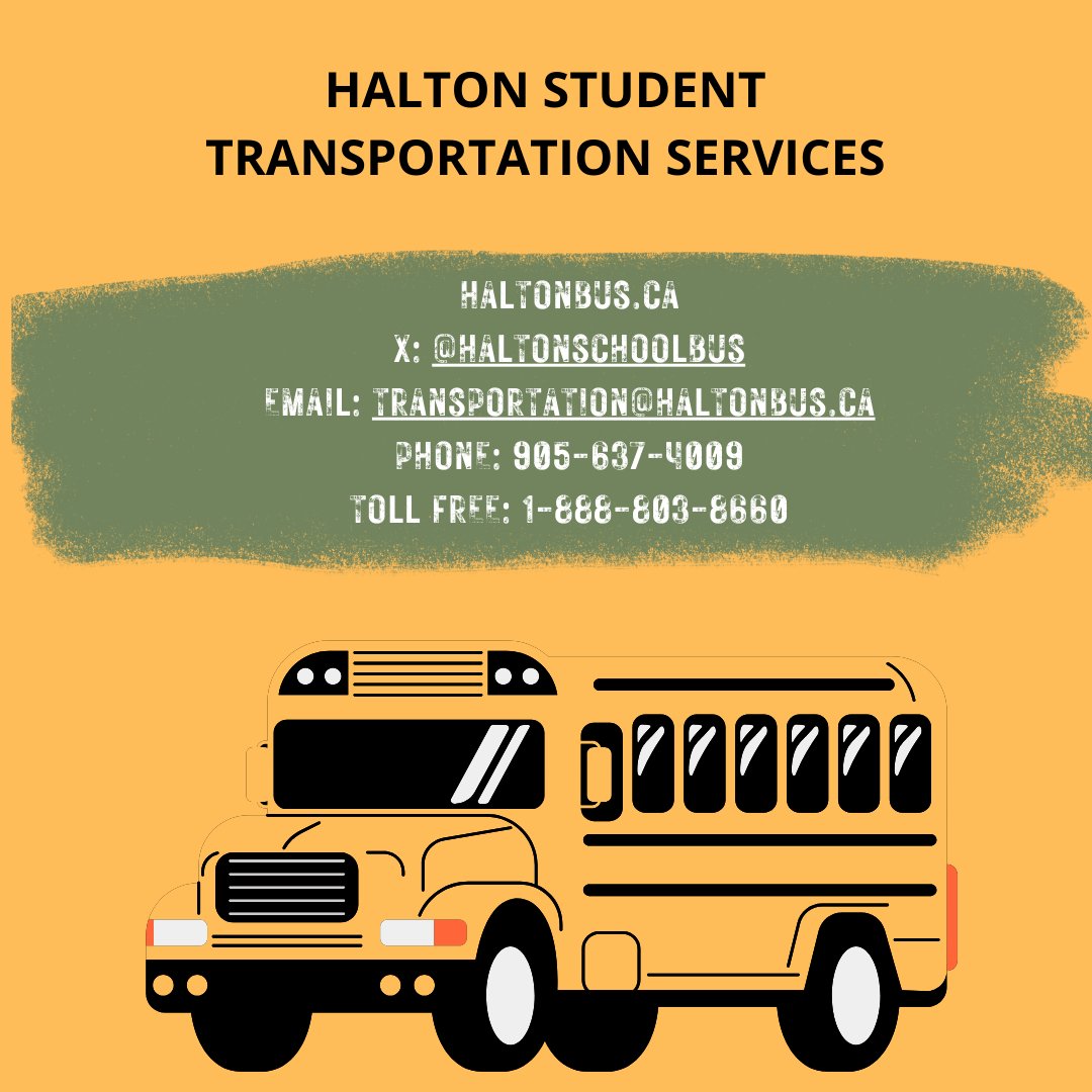Looking to see if your child(ren) is eligible for transportation?   Visit Haltonbus.ca to find out.  <a href="/haltonschoolbus/">Halton Student Transportation Services (HSTS)</a> 

The summer is also a great time to practice your route to school and know where your bus stop pickup/drop is.