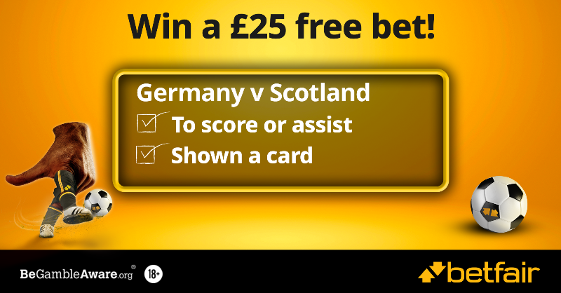 Betfair's tweet photo. 🎁 #Euro2024 Bet Builder competition!

✅ To be in with a chance of winning, follow us, repost and reply with:

⚽️ Player to score or assist
🟨 Player to be shown a card

Click below for T&amp;C's...