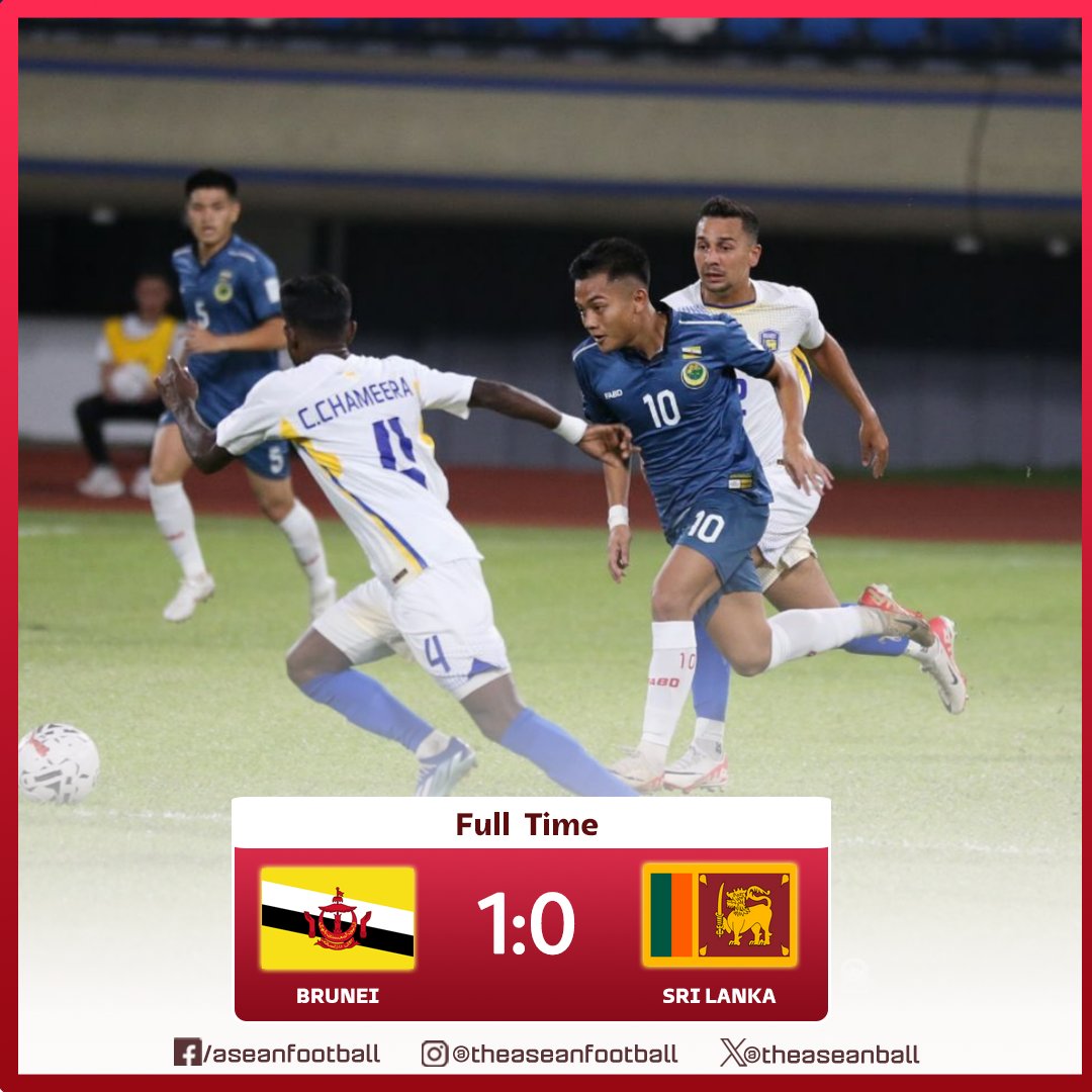 theaseanball's tweet photo. ๐ธINTERNATIONAL FRIENDLY MATCH (11/6)
FT: Brunei ๐ง๐ณ 1๏ธโฃ-0๏ธโฃ ๐ฑ๐ฐ Sri Lanka
#FABD https://t.co/CahcmGwzj2