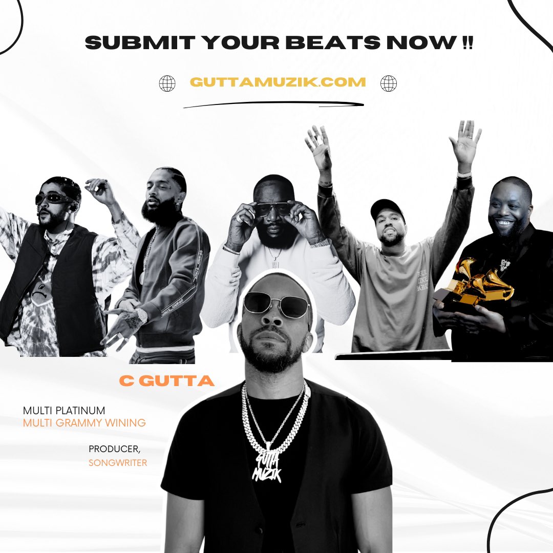 Calling all aspiring producers ! This is your chance to shine! Submit your best beats and get the opportunity to collaborate on major records and gain invaluable insights from a multi-platinum Grammy-winning production company GuTTa Muzik. 
GuTTaMuzik.com/portal