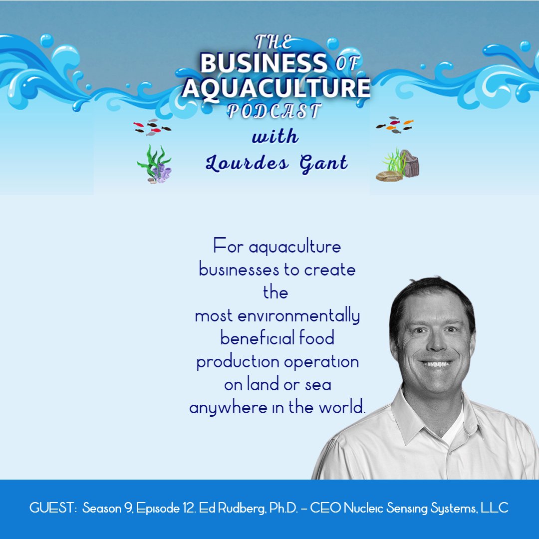 ManateeHoldings's tweet image. Nucleic Systems CEO, Ed Rudberg, Ph.D. is back on the show to share the technology that they are working on in aquaculture technology like environmental DNA, RNA, biochemistry and more!
Available this Friday in The Business of Aquaculture #podcast #aquatech #sustainable
