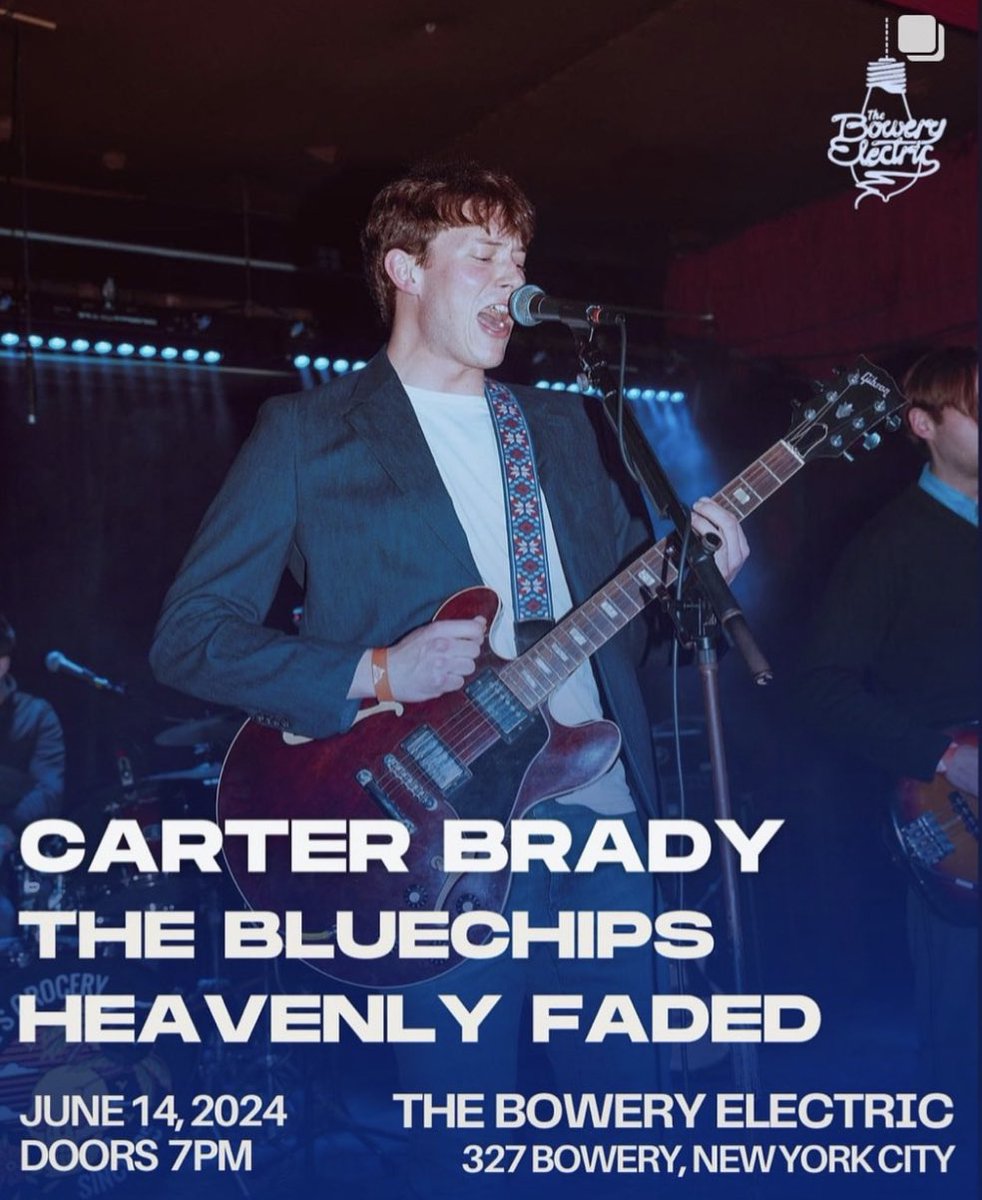 TheBluechipsNY's tweet photo. Our next LIVE performance will be this coming Friday, June 14th at Bowery Electric in New York City! Come for a full night of excellent music featuring Heavenly Faded and headliner, Carter Brady. 
 
Friday, June 14 2024
21+
Doors: 7PM
Tickets: $15 https://t.co/IF0iCS76xh