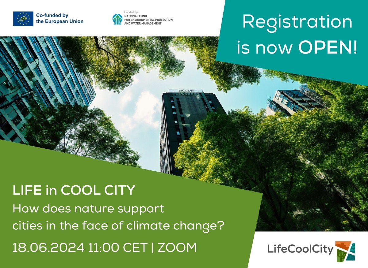 #LifeCoolCity-Konferenz zu den Potenzialen blau-grüner Infrastrukturen zur Klimaanpassung
Anmeldung hier: form.jotform.com/241552953506054
#Schwammstadt #bluegreeninfrastructure