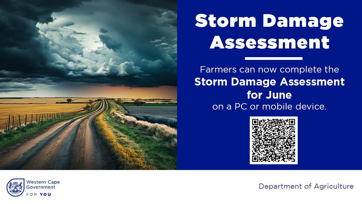 [IMPORTANT ANNOUNCEMENT📢]  Farmers can now complete the Storm Damage Assessment for June on a PC or mobile device. ⛈️

Link and QR code below ⬇️
rb.gy/w79f96

#ForTheLoveOfAgriculture
