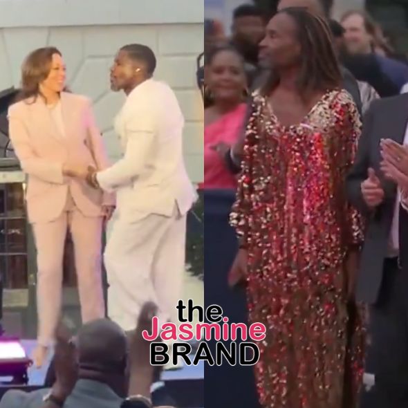 guy in sequin dress at juneteenth party Kirk Franklin & VP Kamala Harris Share Dance While Billy Porter Rocks Gold Sequin  Dress At White House Juneteenth Event https://t.co/7M7obg0bX5
