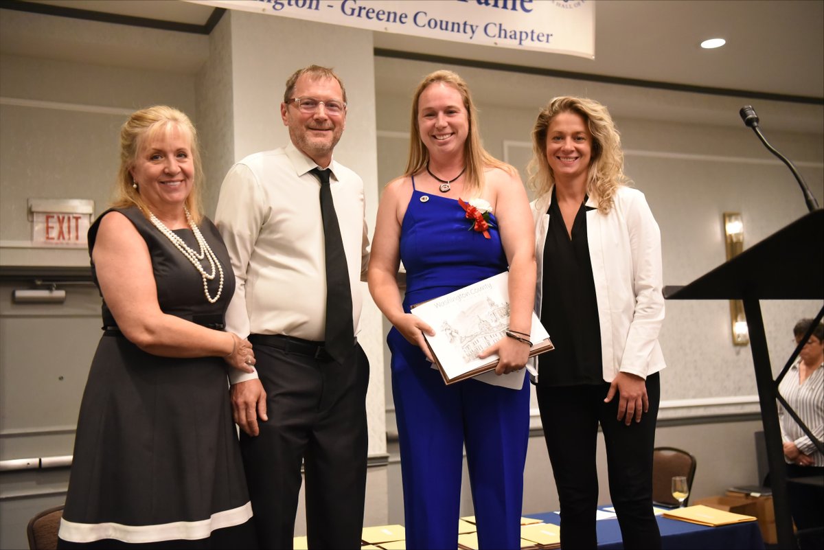 Congrats to @washjeffsb head coach Marissa Rush on earning special recognition as a recipient of the James C.  "Jimmy" Montecalvo and Luke Blanock Memorial Courage Award at the Washington-Greene Chapter of the Pennsylvania Sports Hall of Fame ceremony on Sunday! #PrezPride