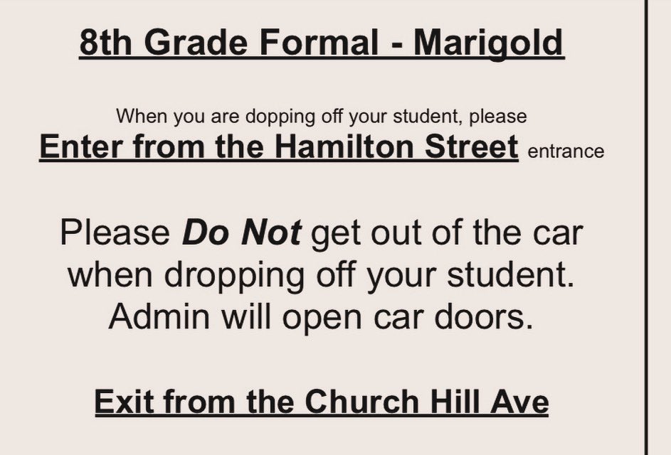 8th grade parents, your support is requested!