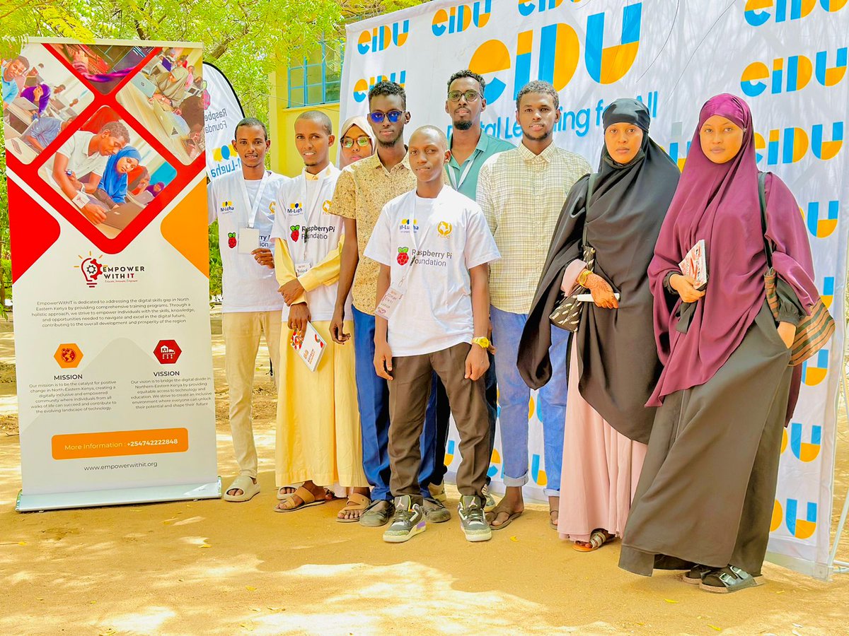 EmpowerwithIT's tweet photo. @EmpowerwithIT Team at FCDC Edtech summit &amp; RPF Digital literacy for ASAL's Project at @GarissaUni

Also witnessed the launch of the partnership between @FCDCKenya and @EdTechEAfrica @Raspberry_Pi
#FCEdTechSummit  #KenyaEdTechSummit https://t.co/rC1jSlwFUV