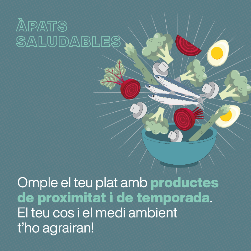 salutcat's tweet photo. 🍉 Una dieta més saludable és possible fent petits canvis per menjar millor! Pren nota:

👍  Menja més fruita i hortalisses, llegums i fruita seca.

⬇ Pren menys sal, sucre, carn vermella i aliments processats.

🥤  Canvia les begudes ensucrades per aigua