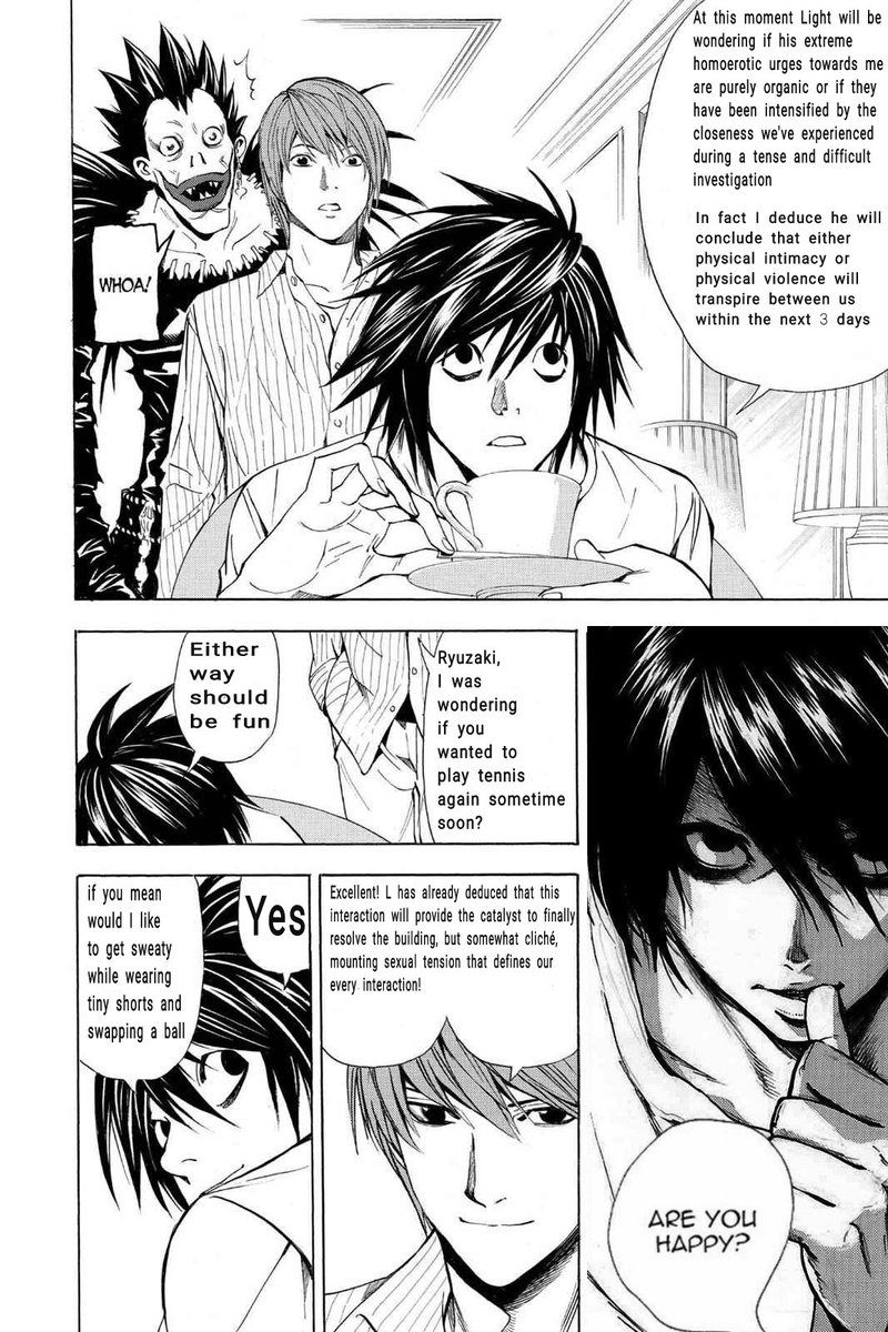 KorgEDM's tweet photo. #deathnote #manga #mangaparody #deathnoteparody

Whoops, did this one in backwards order, so read like a western comic https://t.co/lo7IYjIyHU