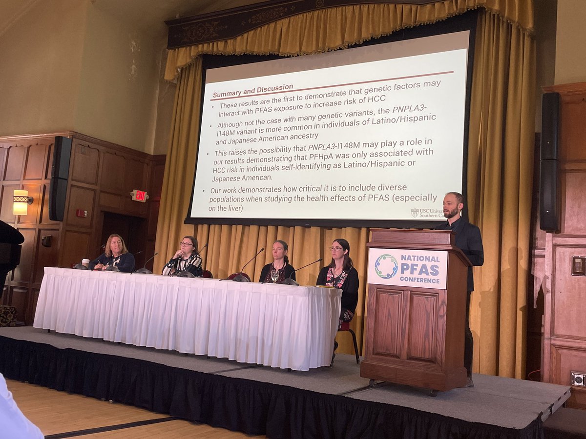 Laurel Schaider (@laurelschaider) on Twitter photo Having diverse study populations is important! <a href="/JesseAGoodrich/">Jesse Goodrich</a> found PFHpA (7-carbon cousin of PFOA) was linked to liver cancer, especially among Latino & Japanese Americans, who are also more likely to have a specific genetic variant. This trend not seen in White participants. Having diverse study populations is important! <a href="/JesseAGoodrich/">Jesse Goodrich</a> found PFHpA (7-carbon cousin of PFOA) was linked to liver cancer, especially among Latino & Japanese Americans, who are also more likely to have a specific genetic variant. This trend not seen in White participants.