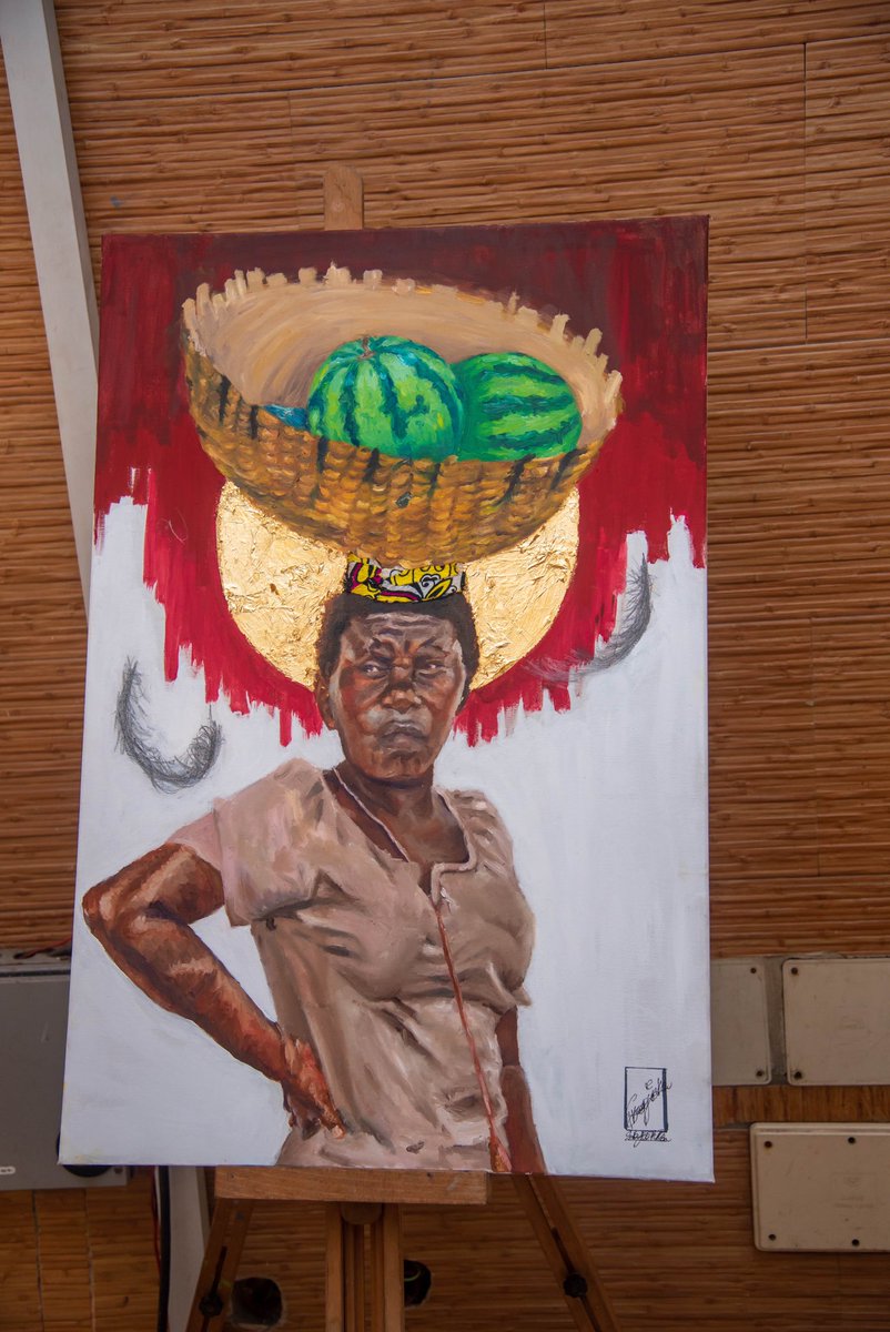 LagosFringe's tweet photo. Experience the powerful creativity from past Lagos Fringe Festivals with a highlight from last year’s impactful exhibition by Ikepo Soyinka, a brilliant 16-year-old visual artist! 🎨✨

Swipe through to see breathtaking works from her solo exhibition, ‘Crows Come At Dawn,’ where https://t.co/lMWQkWyiZm