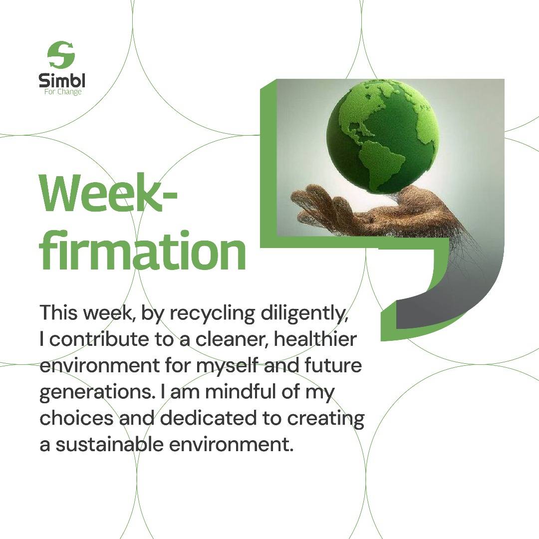 SimblRecycling's tweet photo. Recycle like a boss this week to save the planet!๐โป๏ธ #EcoWarriorInTraining #Simbl #SimblCares #Sustainability https://t.co/EY9pX4A0Gj