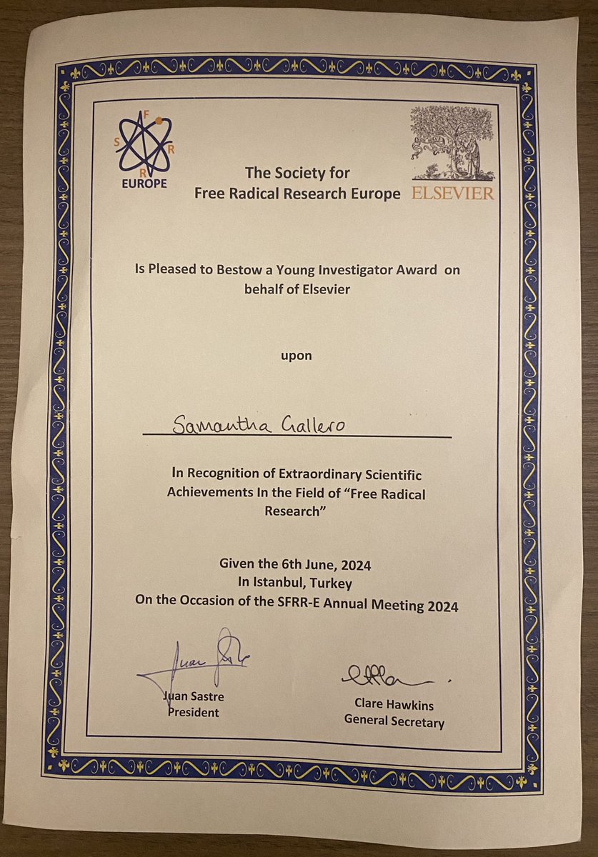 sgallero_'s tweet photo. Had an incredible time at the @SFRR_Europe annual meeting last week. 🇹🇷 The event was packed with insightful talks and lots of fun. Truly happy and honored to received one of this year's Young Investigator awards. Special thanks to @tejensen23’s research group for the support 🤩. https://t.co/aIvhXk3O35