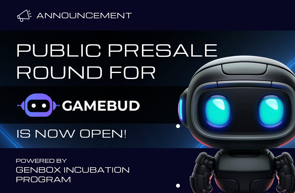 Genboxai's tweet photo. We are happy to announce the public round for @GamebudAi ! 

We are glad to provide Genbox Holders the opportunity to participate! 

You must hold 500$ of GENAI to participate!

⬇️🚨ONLY OFFICIAL FORM TO PARTICIPATE 🚨⬇️
https://t.co/fjc5qSH94y

#AI #Crypto #presale https://t.co/LMzltAyNLj